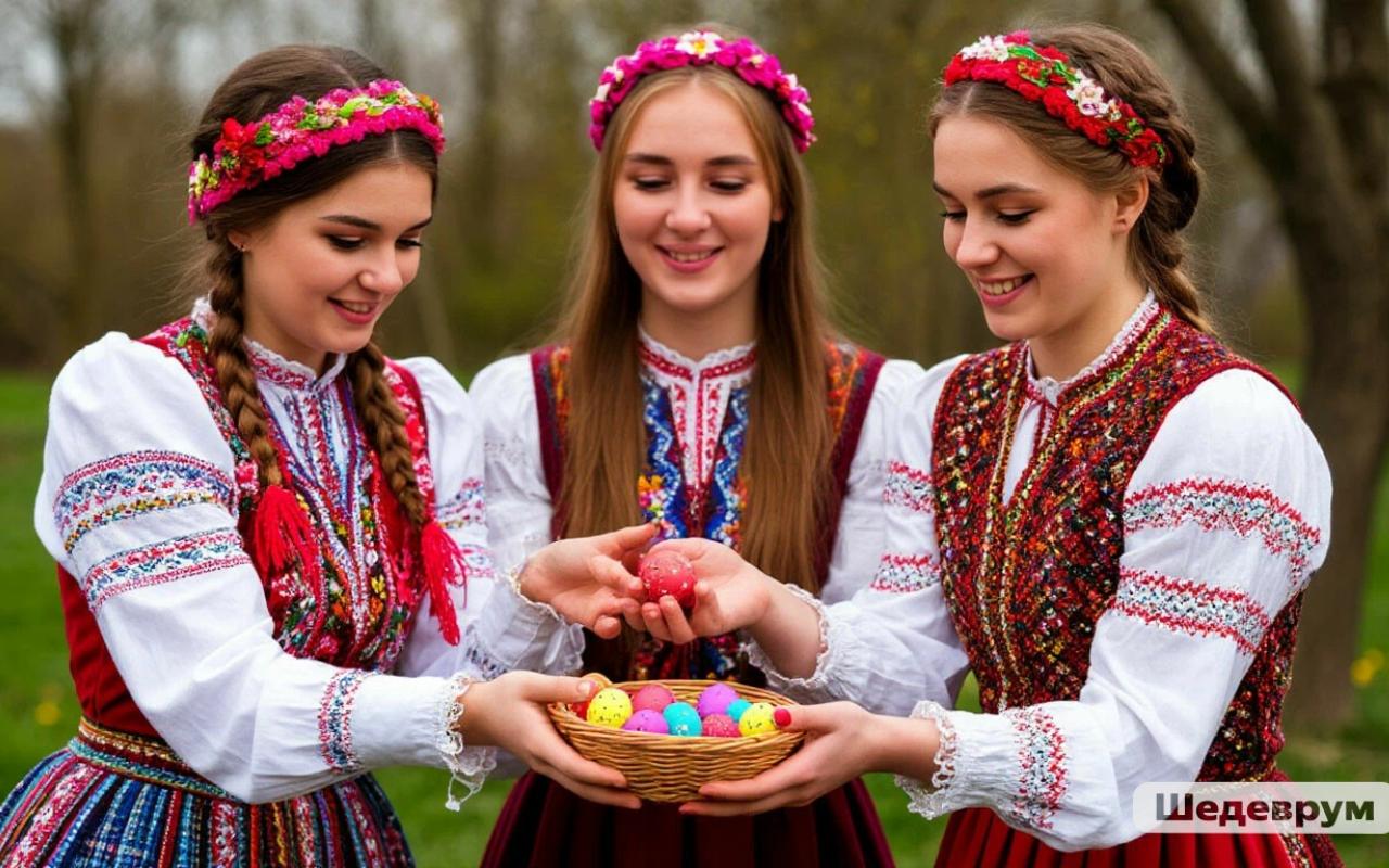 ФОТО к новости: Стол, игры и волочебники: в НГПУ напомнили о существовавших в Сибири пасхальных традициях
