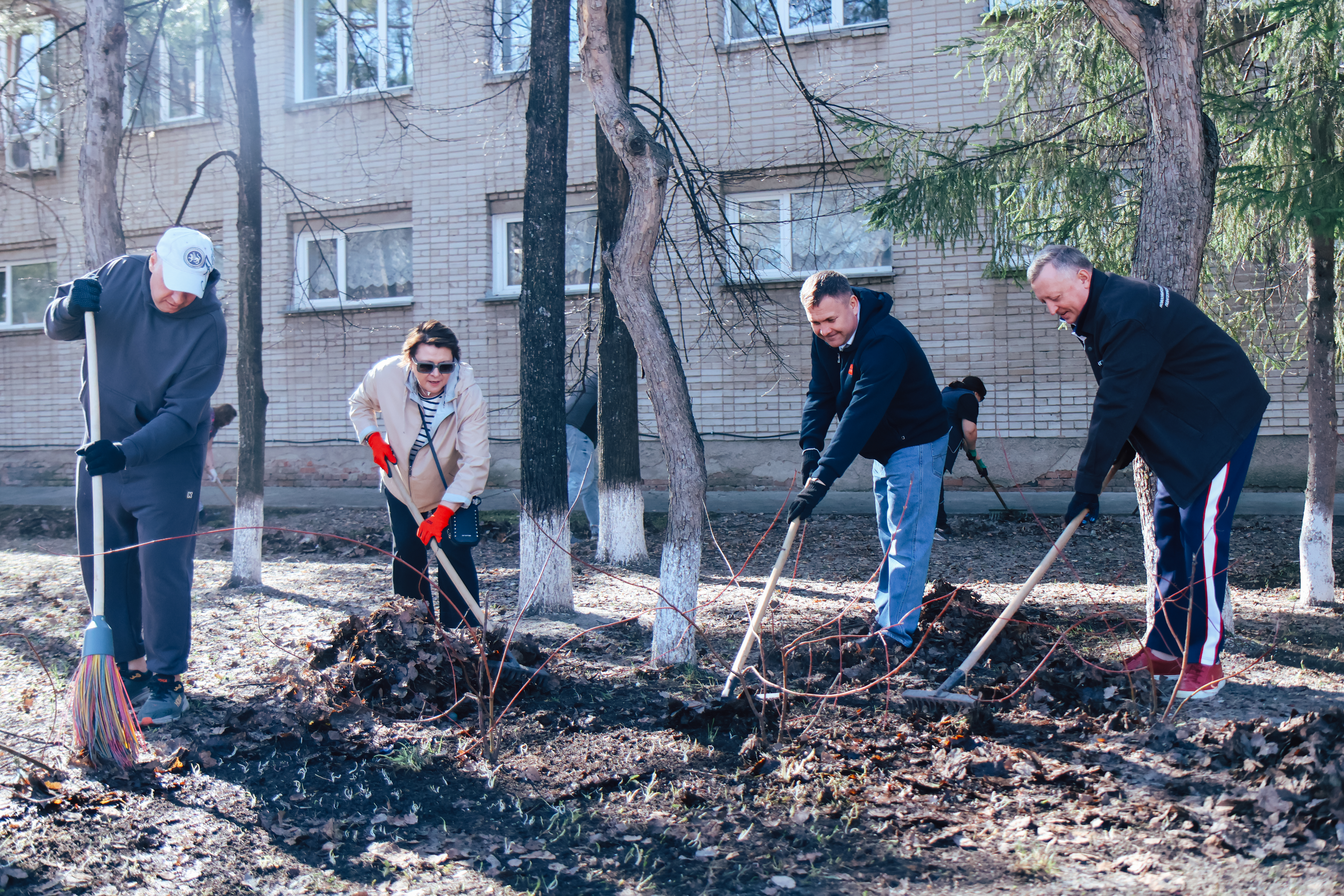 ФОТО к новости: В НГПУ впервые прошел масштабный общеуниверситетский субботник