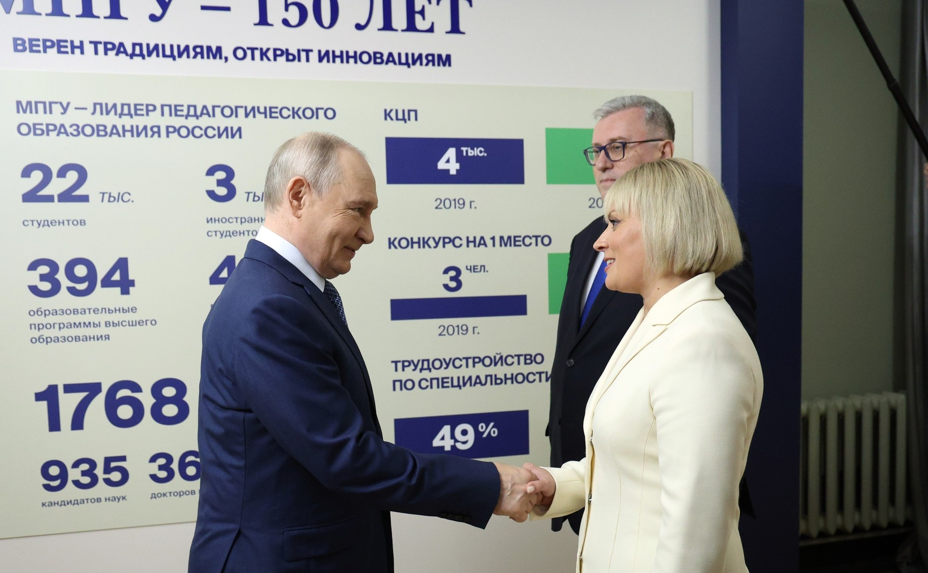 ФОТО к новости: Владимир Путин посетил выставку «Единая школа – Единая страна» и принял участие в открытии новых школ в пяти регионах России