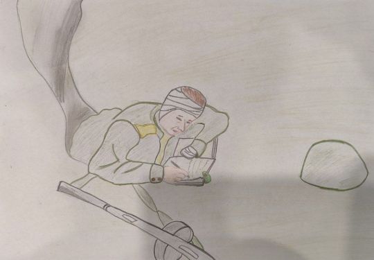 Рисунок «Письмо из тени войны»